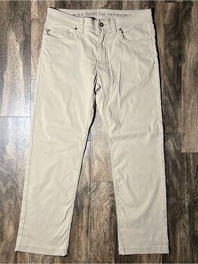 prAna Brion Pants Mens 33x30 Sandbar Slim Fit Performance Hiking Gorpcore EUC